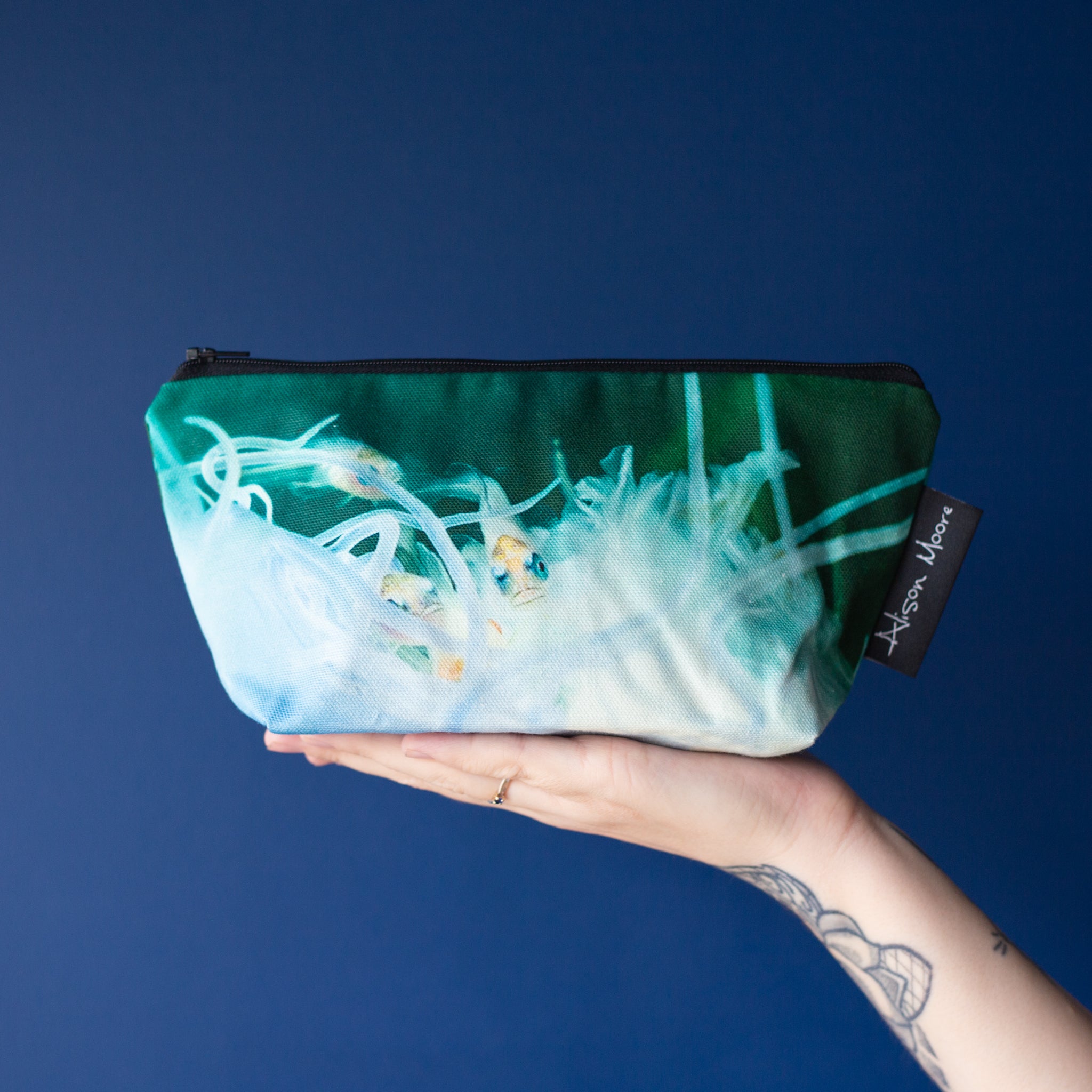 Blue Jellyfish and Friends Makeup Bag