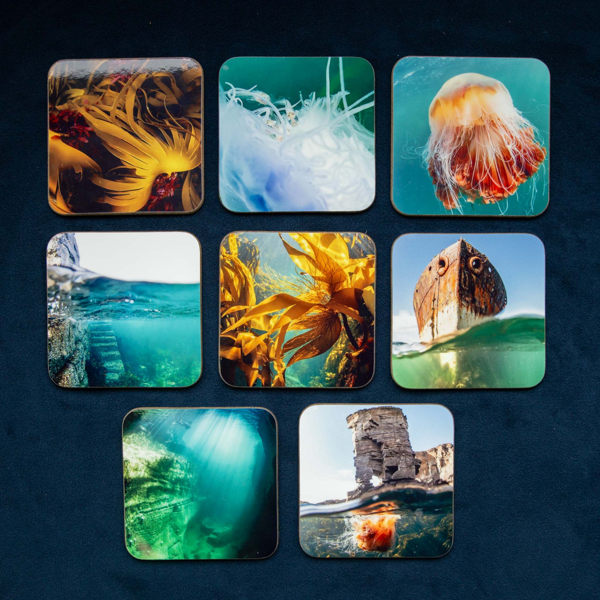 Golden Palms - Orkney Underwater Drinks Coaster