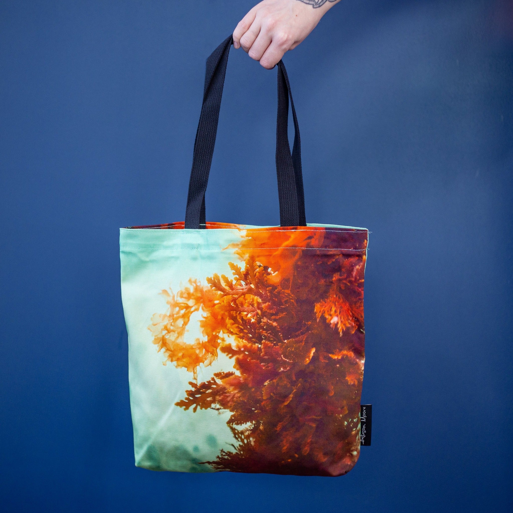 Red Seaweed II Canvas Bag